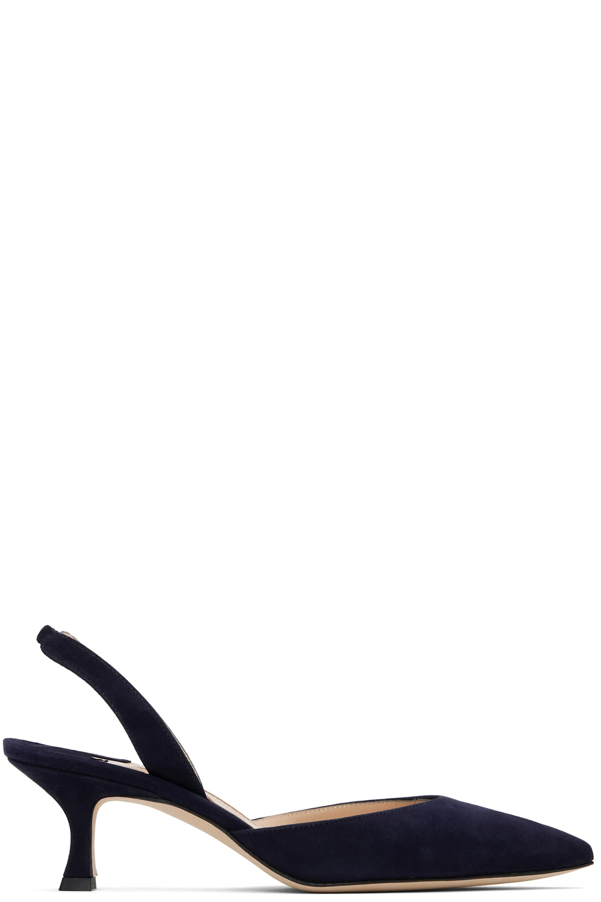 Navy Carolyne Heeled Sandals