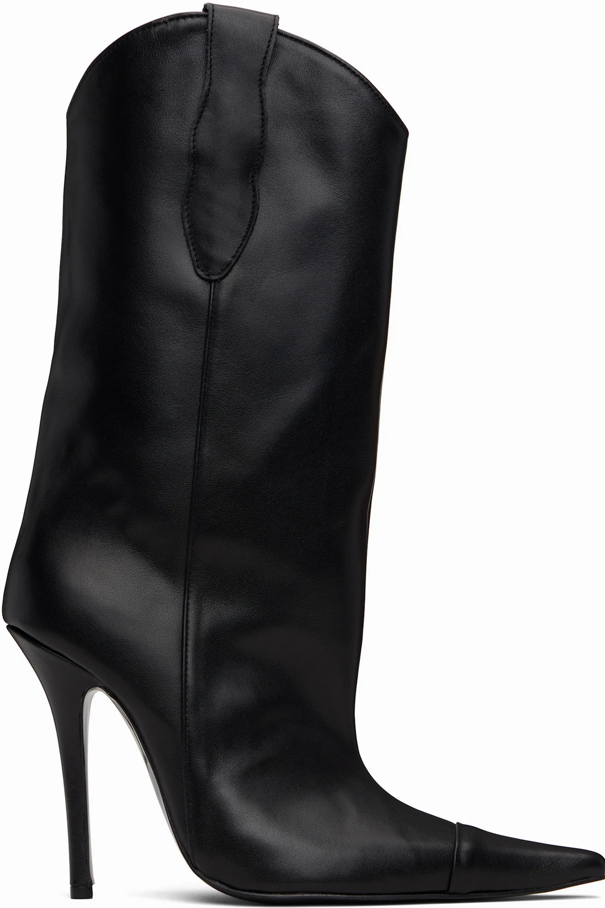 Black Mid-Calf Cowgirl Boots