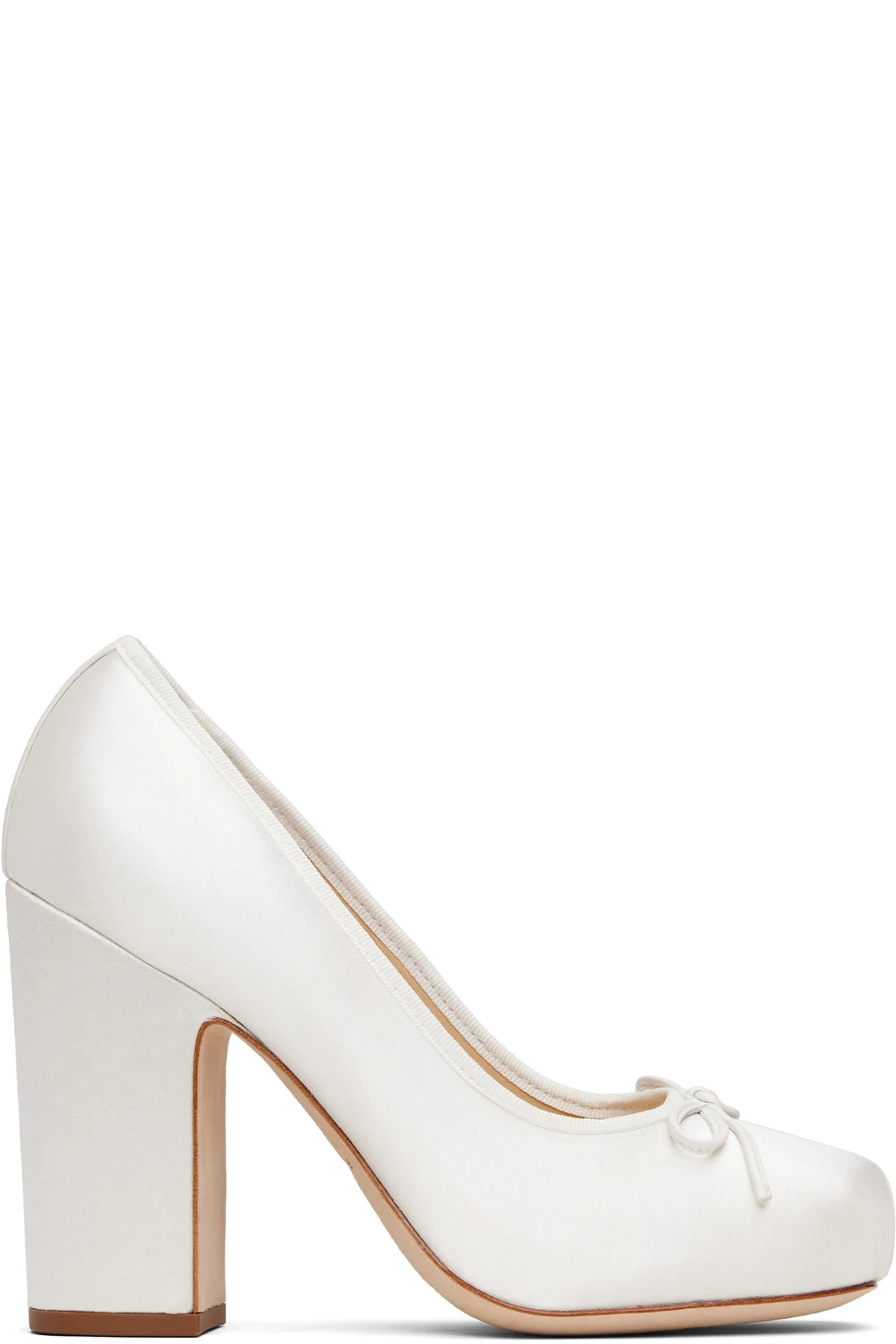 White Pointe 100 Satin Heels