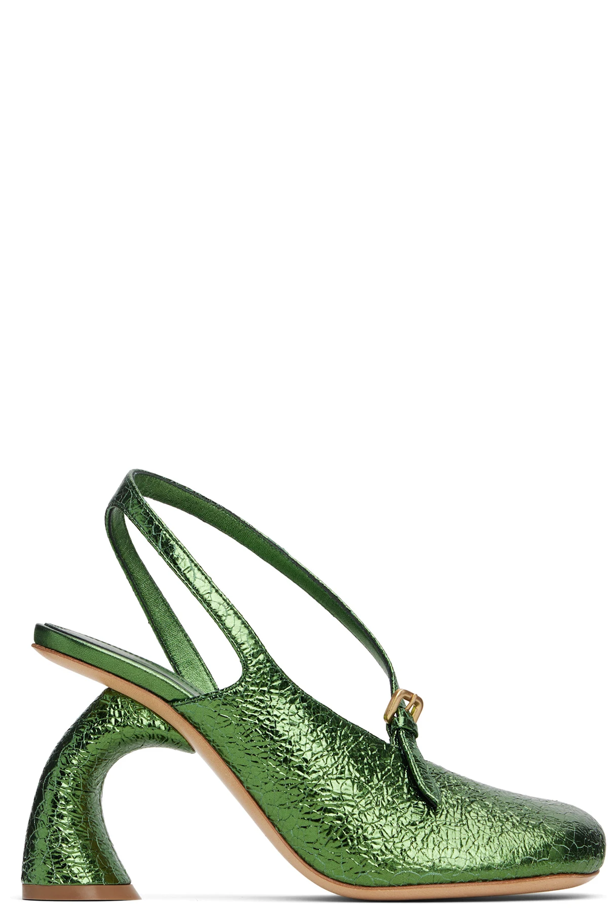 Green Cutout Heels