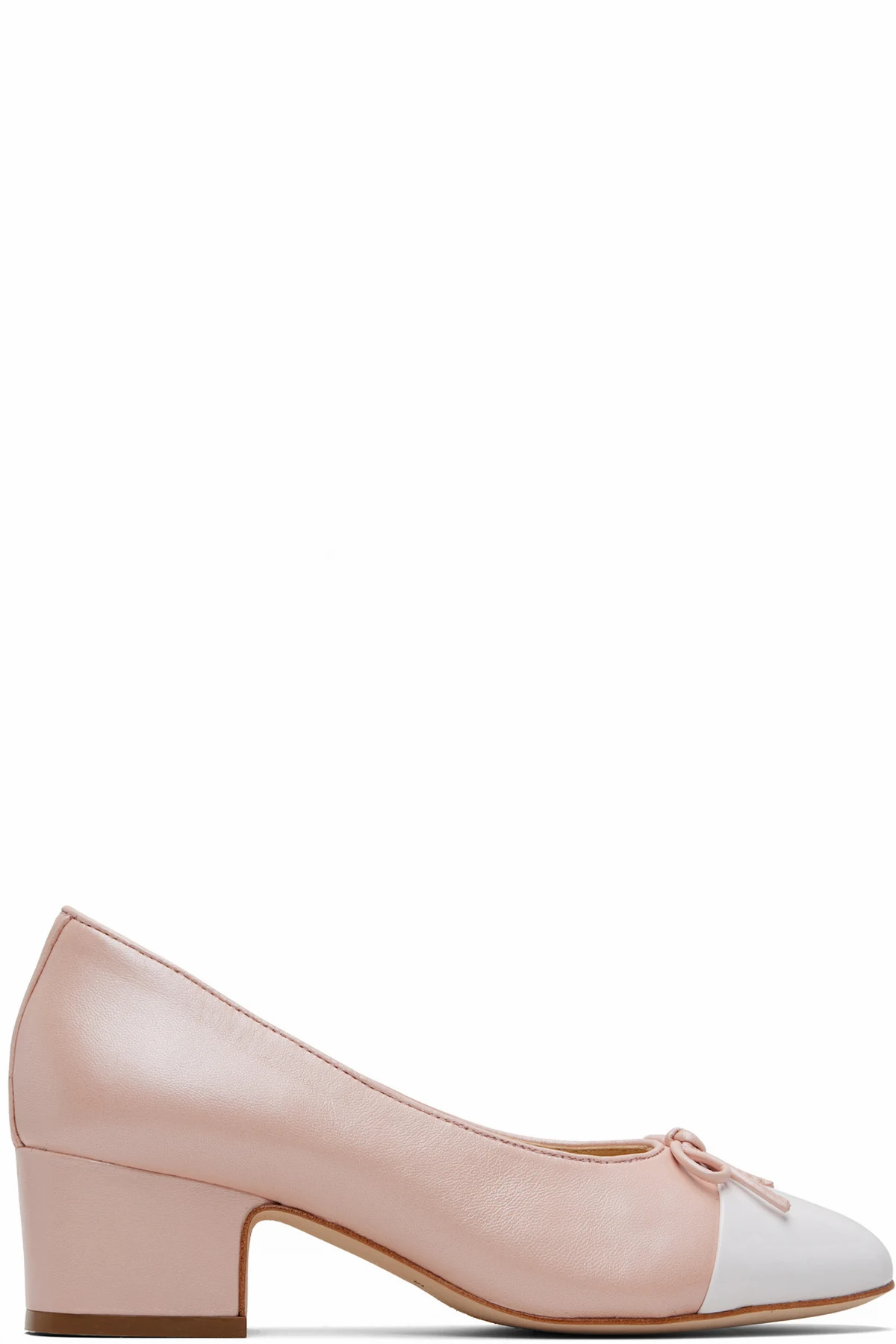 Pink & White Cap Toe Heels