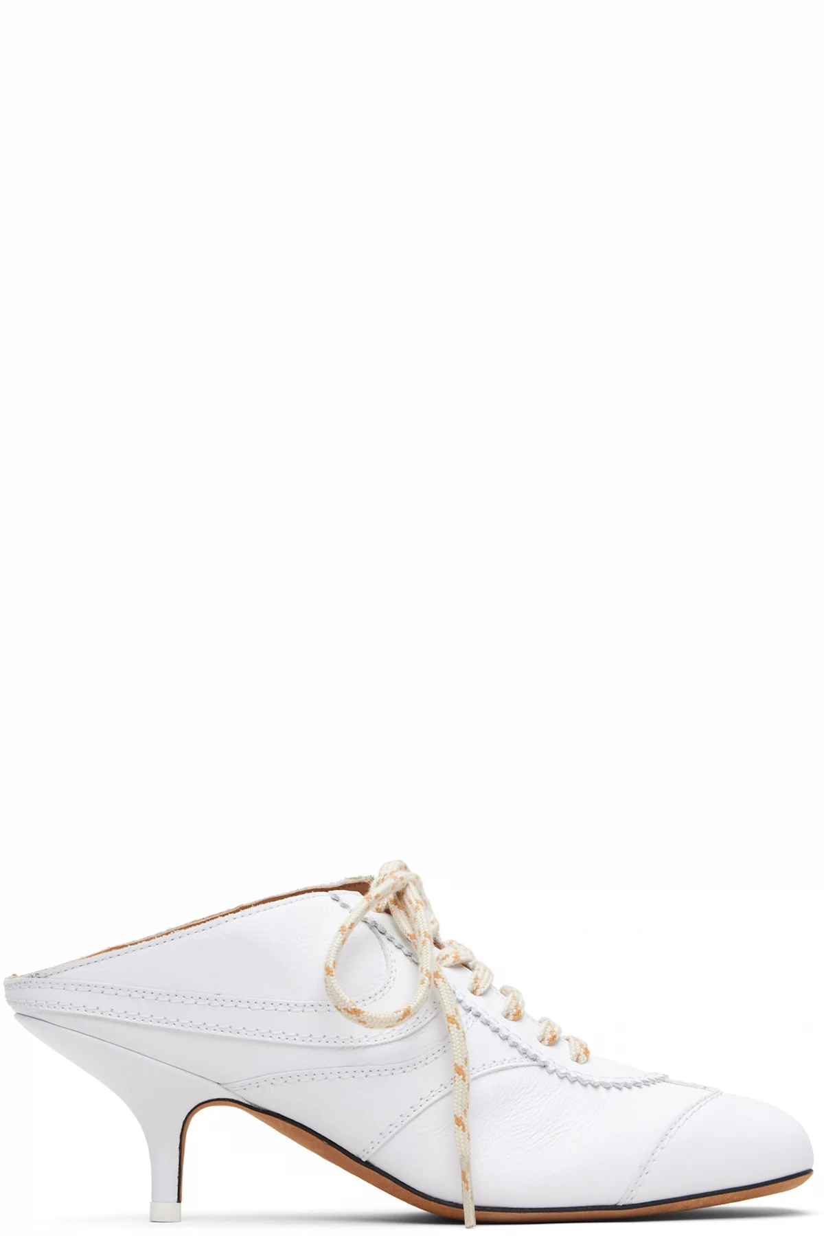 White Heeled Sneaker Mules