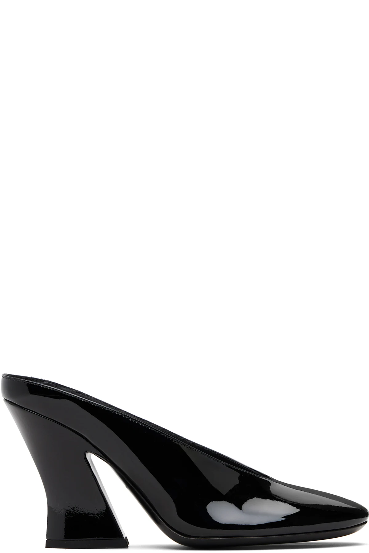 Black Sculpted Mule Heels