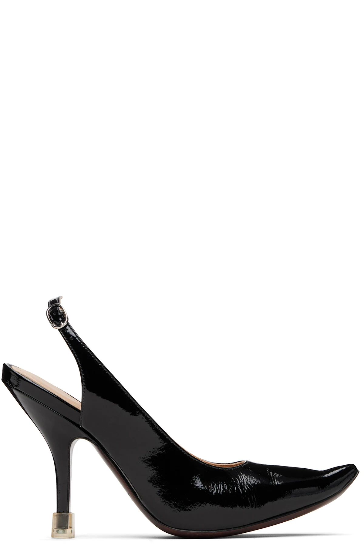 Black Loved To Death Slingback Heels
