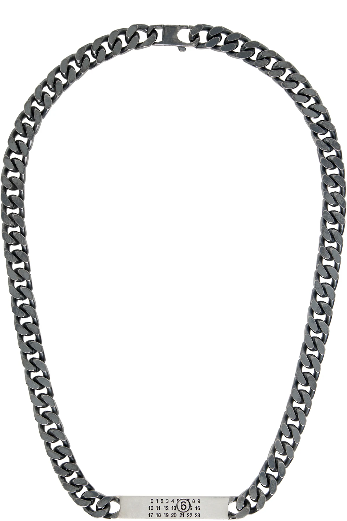 Minimal Logo Id Tag Curb Necklace