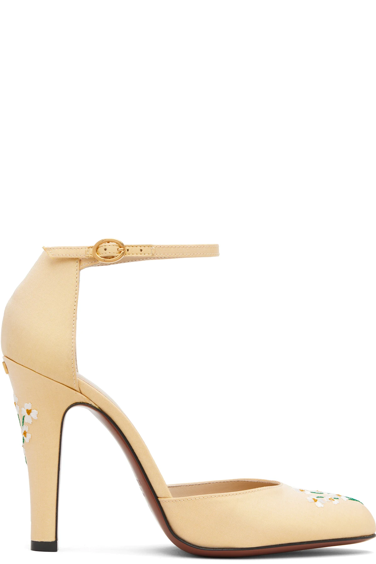 Yellow Hi Dolly Fabric Heels