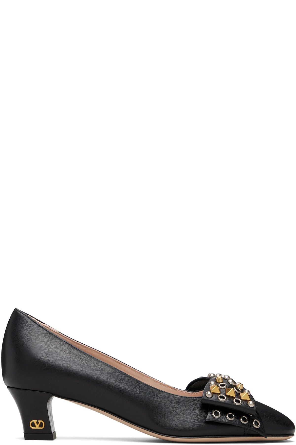 Black Bowow Kidskin Heels