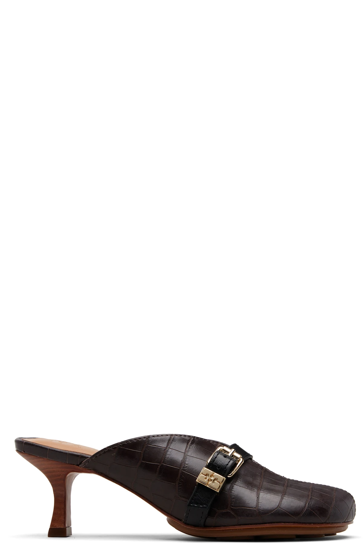 Brown Sue Mule Heels