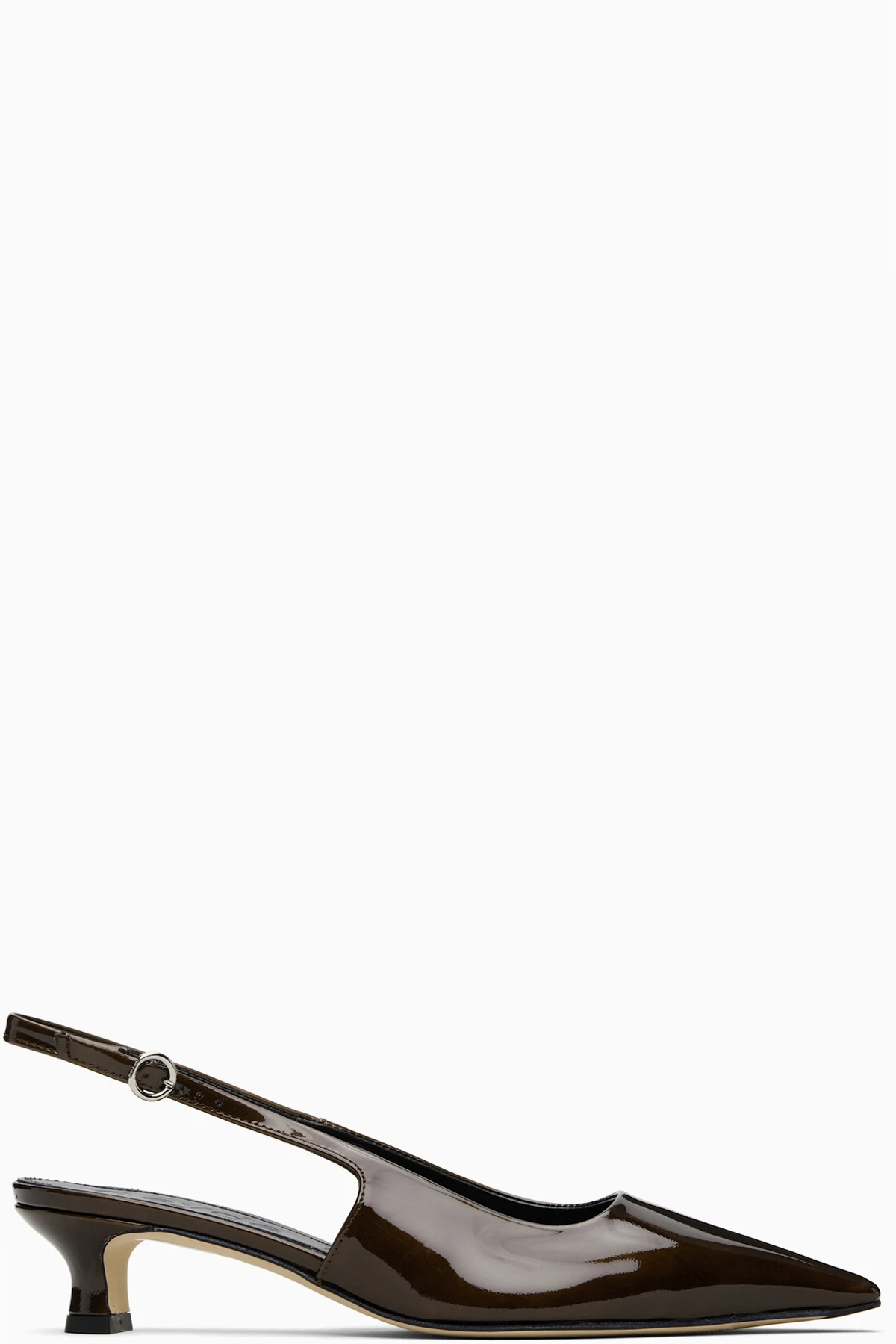 Brown Catrina Patent Leather Heels