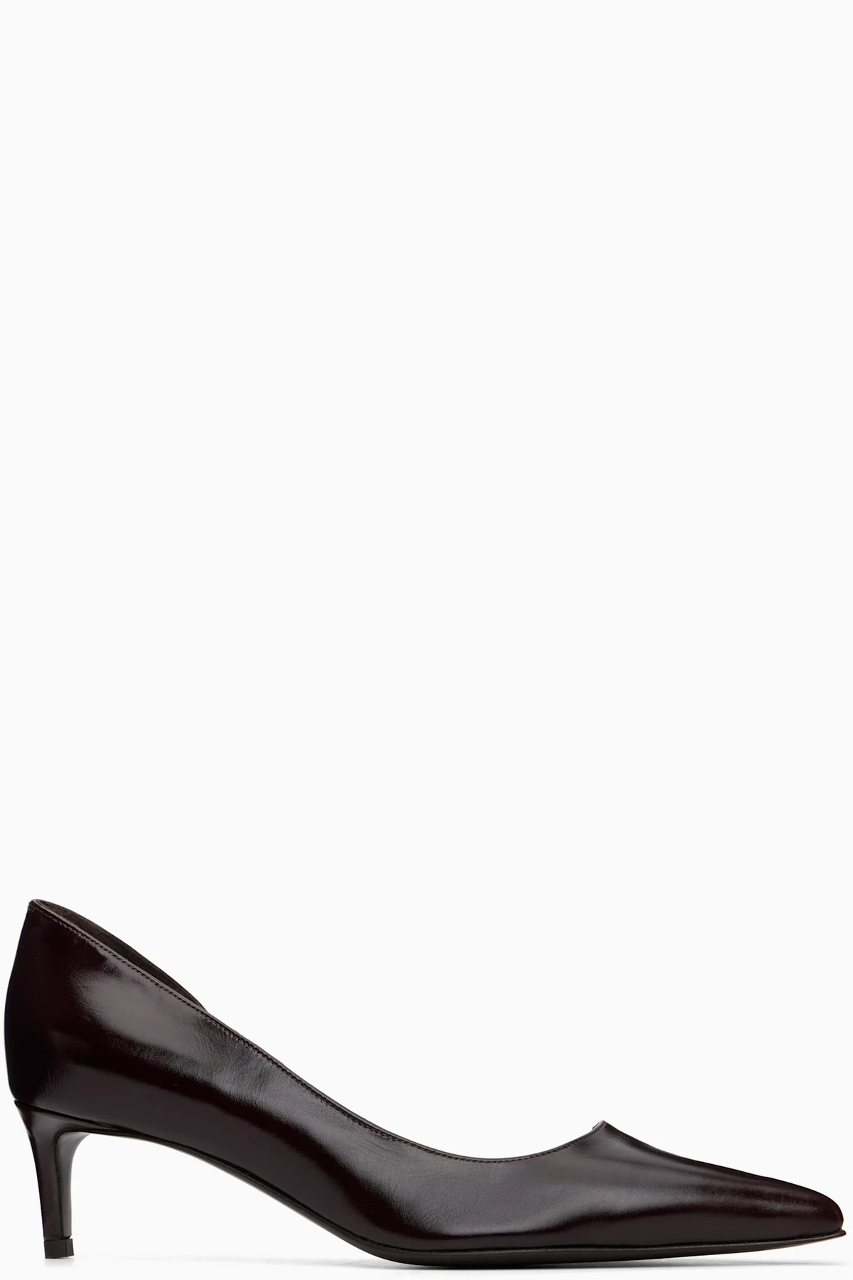 Burgundy Jet D'Orsay Low Heels