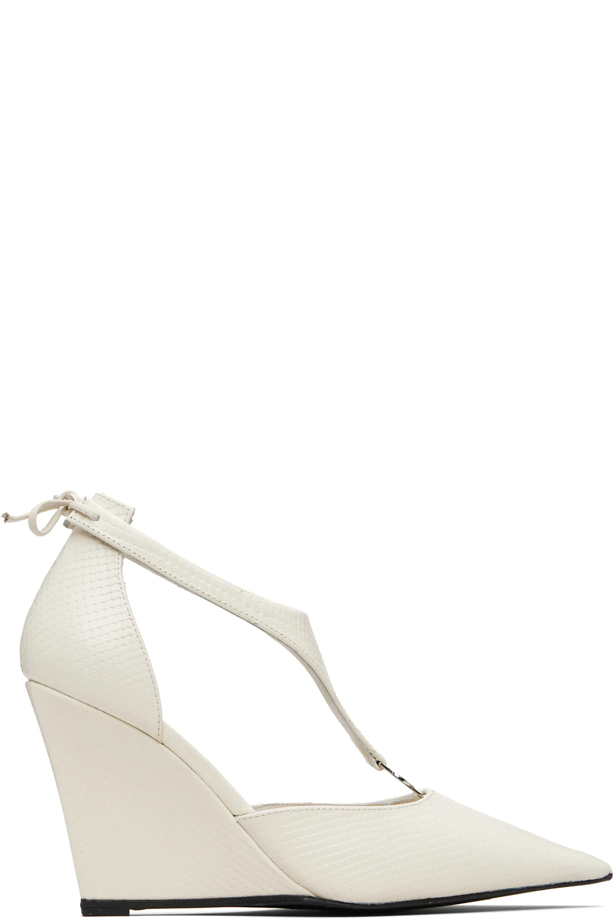 White Wedge Stiletto Heels