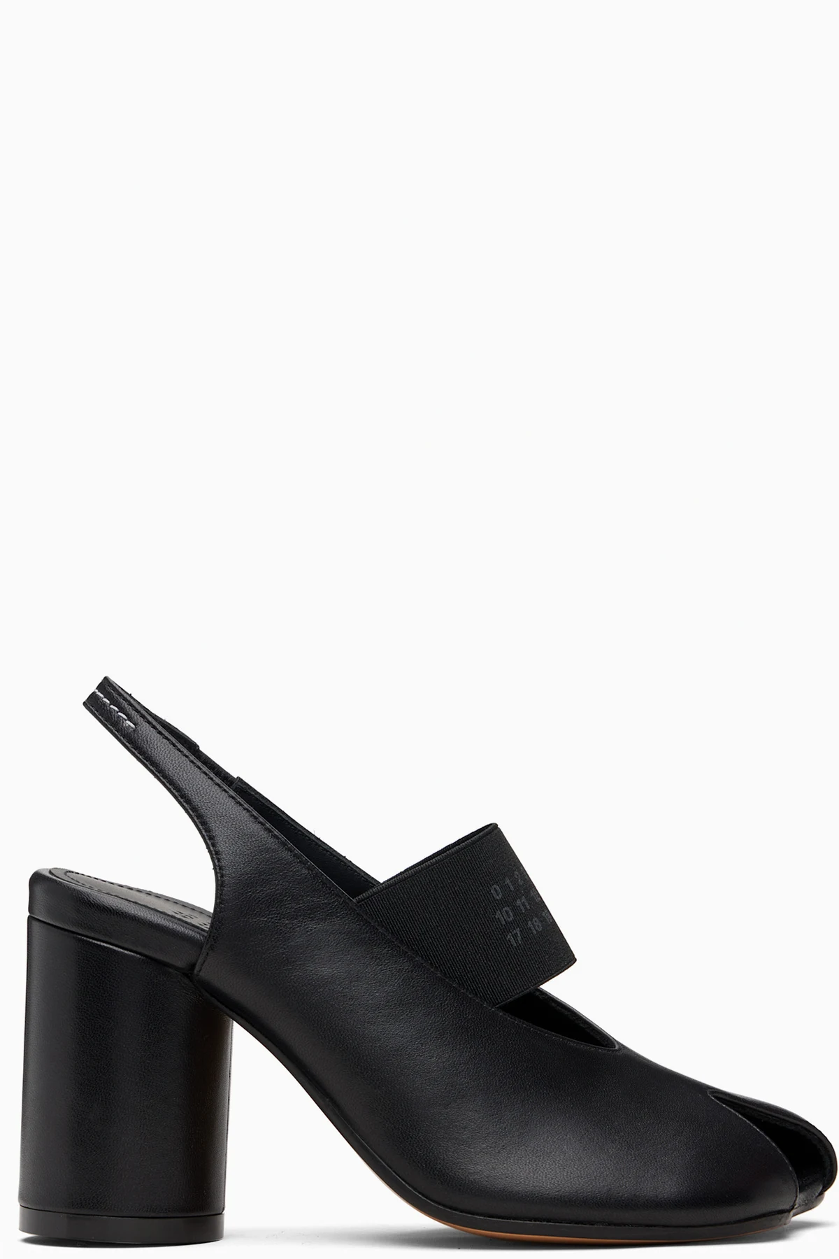 Black Anatomic Numeric Slingback Heels