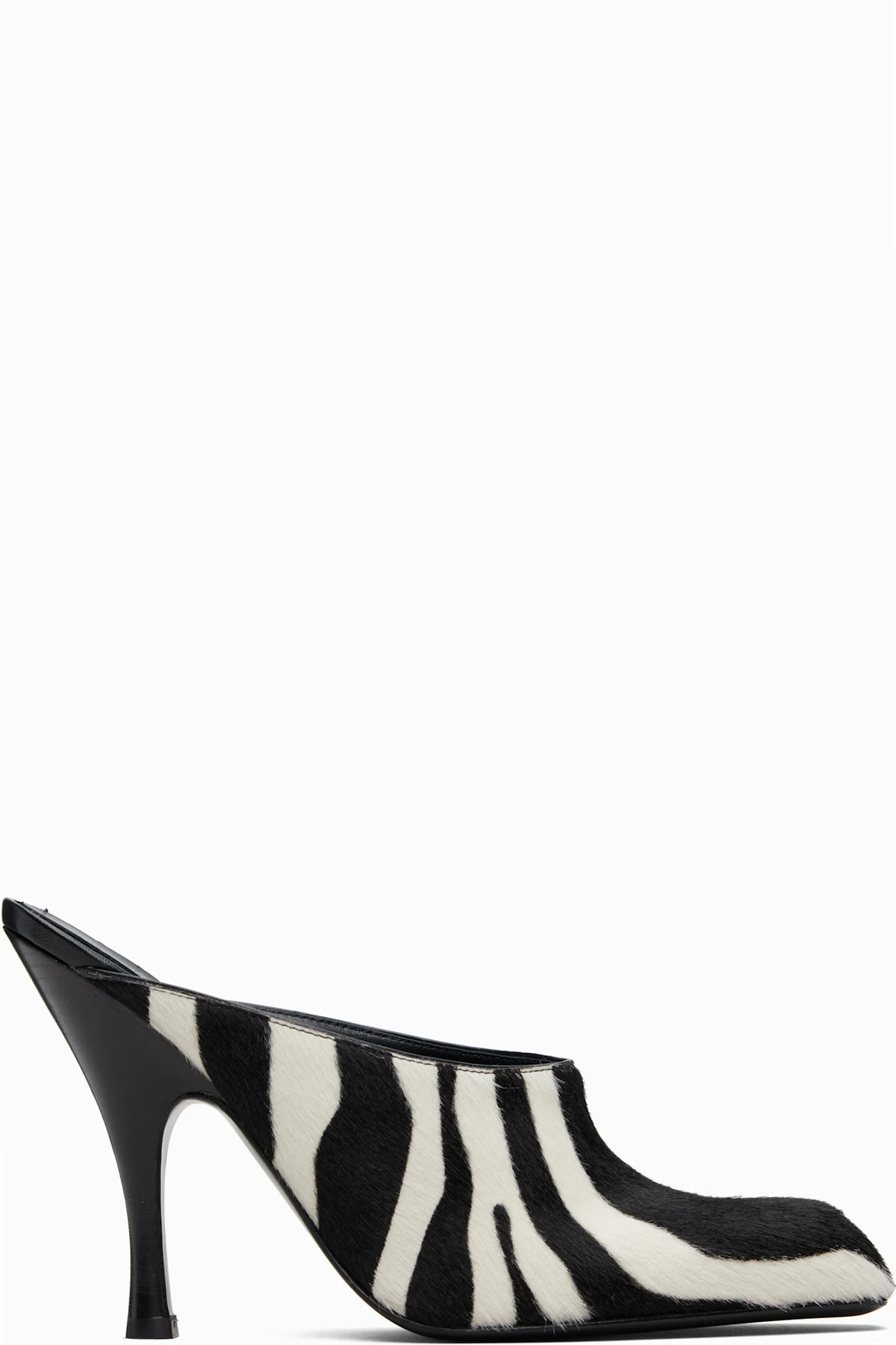 Black & White Colt Mule Heels