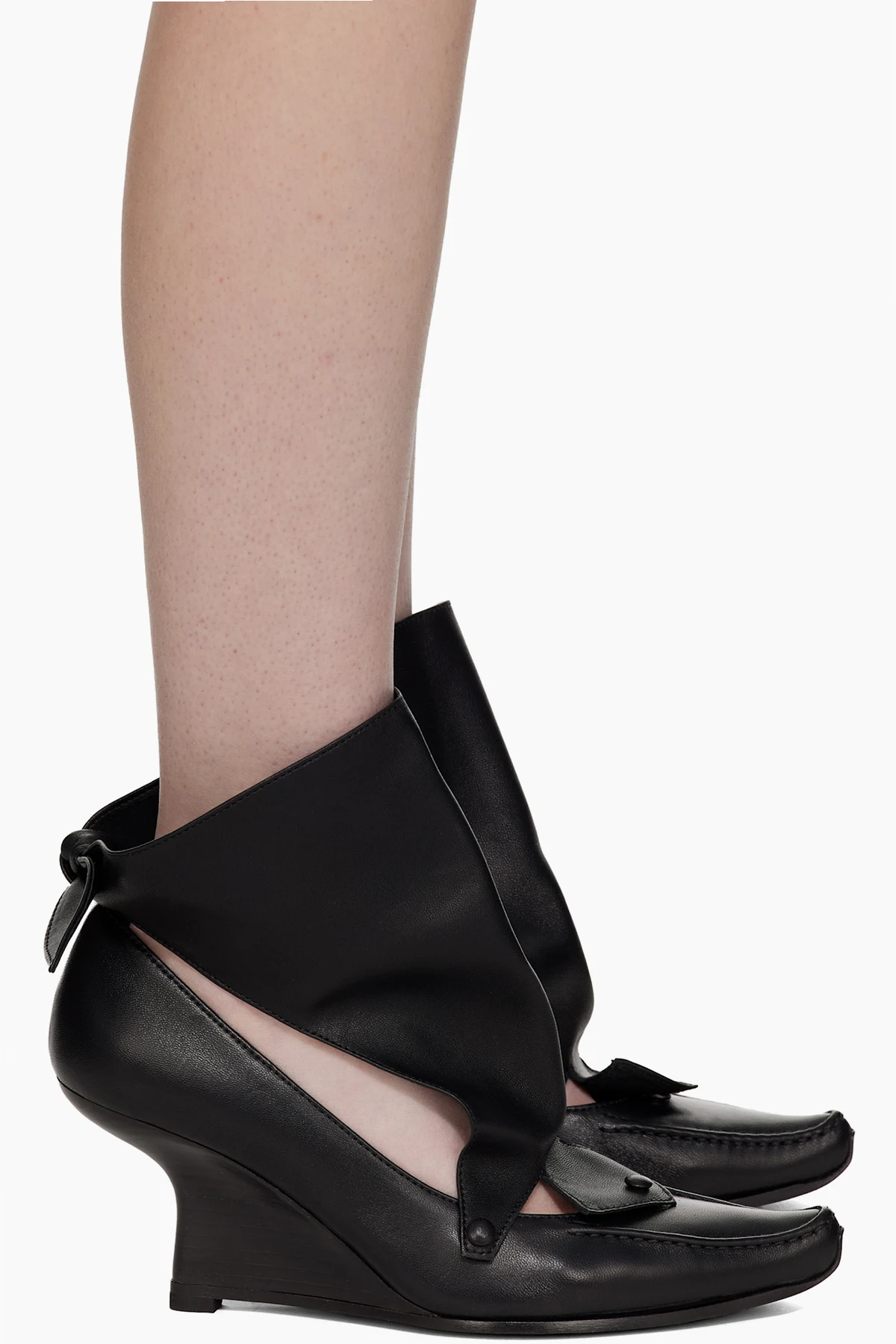Black Parker Wedge Point Heels