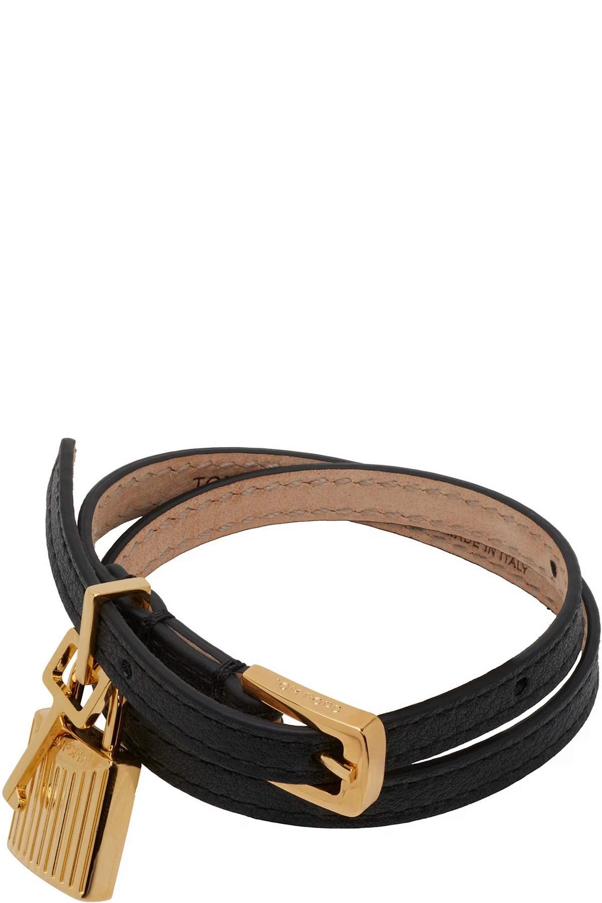 Black Grain Leather Bracelet