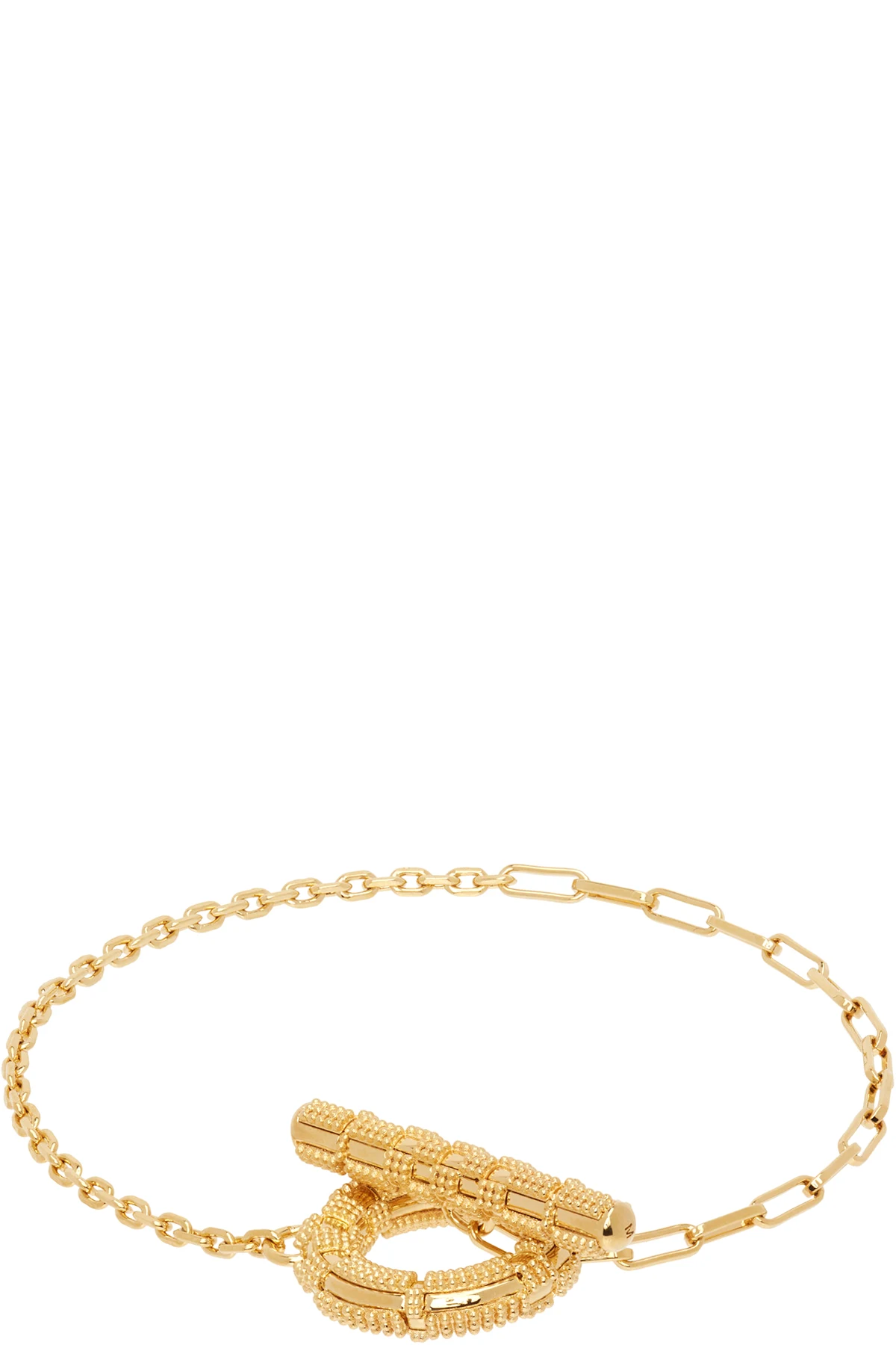 Check Granulation T-Bar Bracelet​