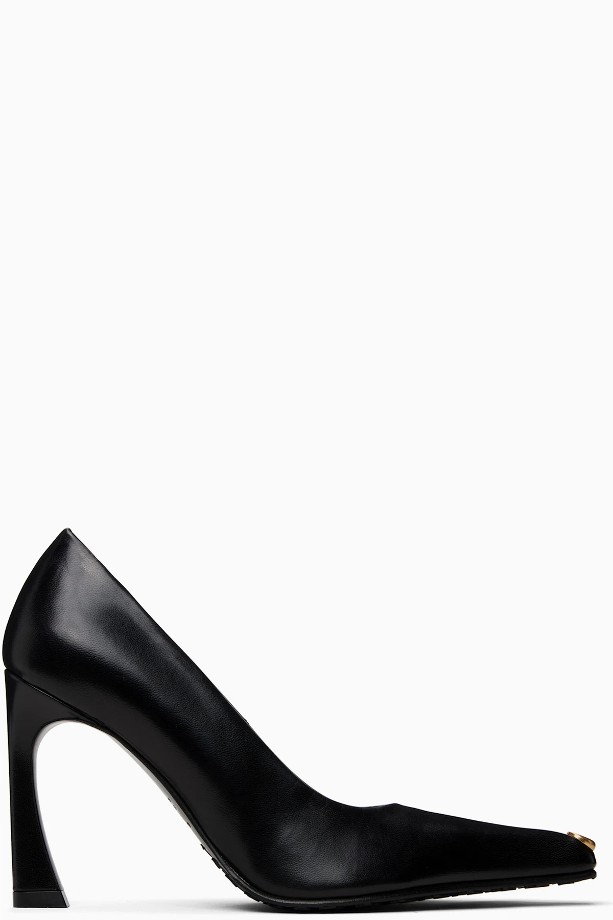 Black Smooth Leather MS Kiss Heels