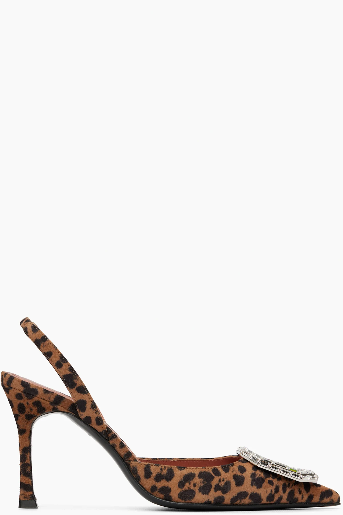 Tan & Black Camelia 90 Sling Heels