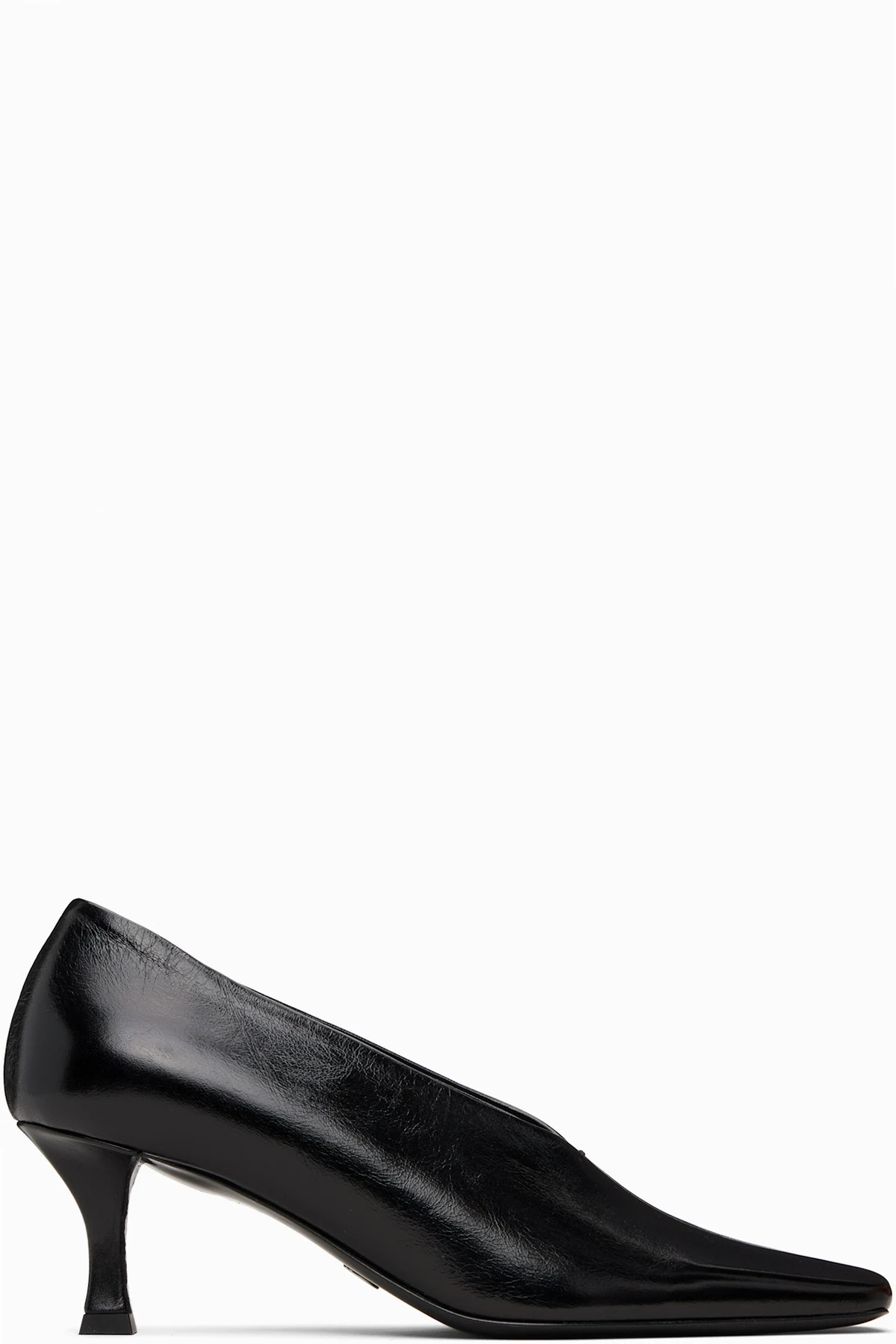 Black Trap Pump Heels