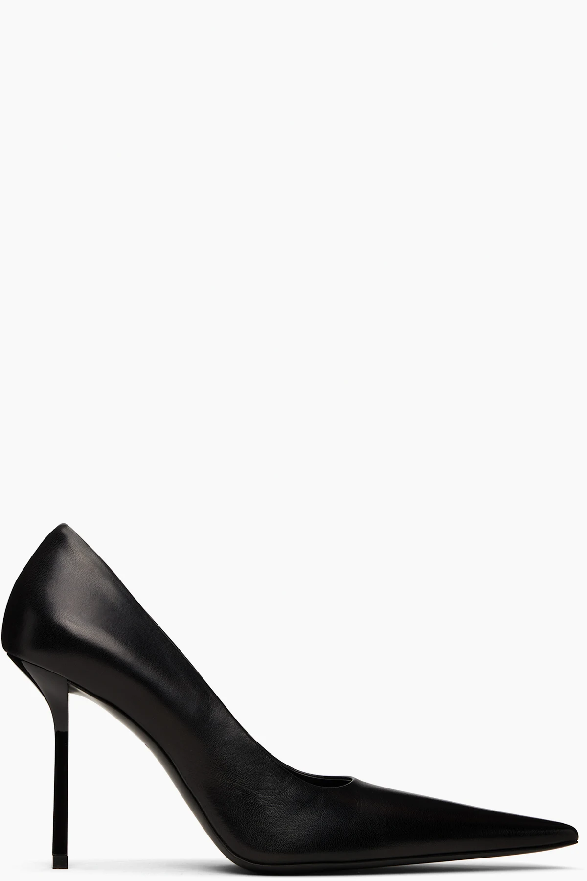 Black Victoria Stiletto 100 Leather Heels