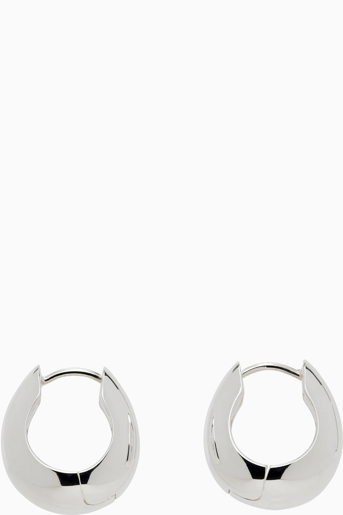 Silver Hinged Hoop Earrings