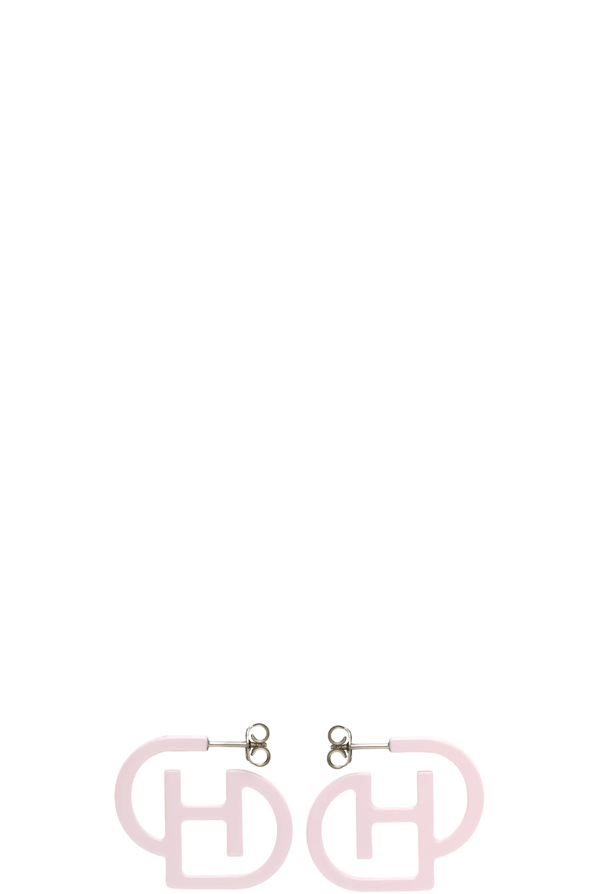 Pink Logo Hoop Earrings