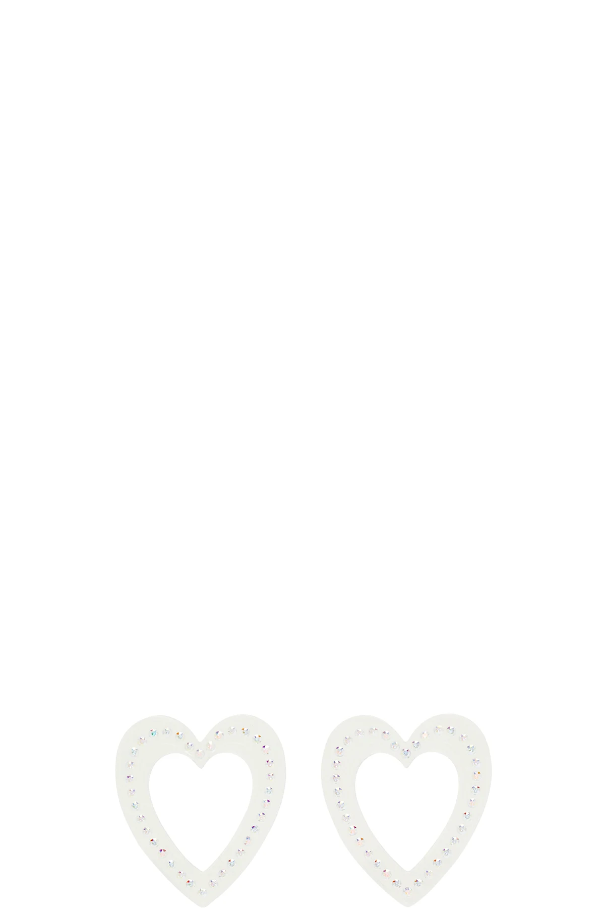 Transparent Big Heart Earrings