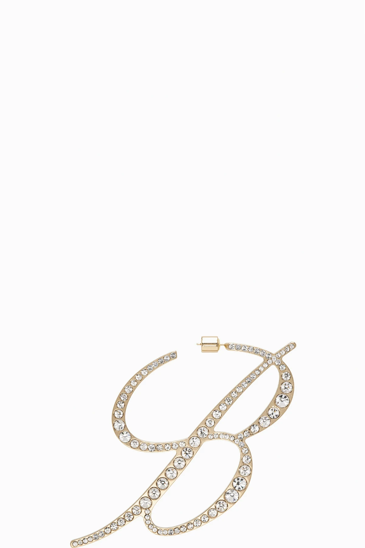 Gold B Monogram Single Earring