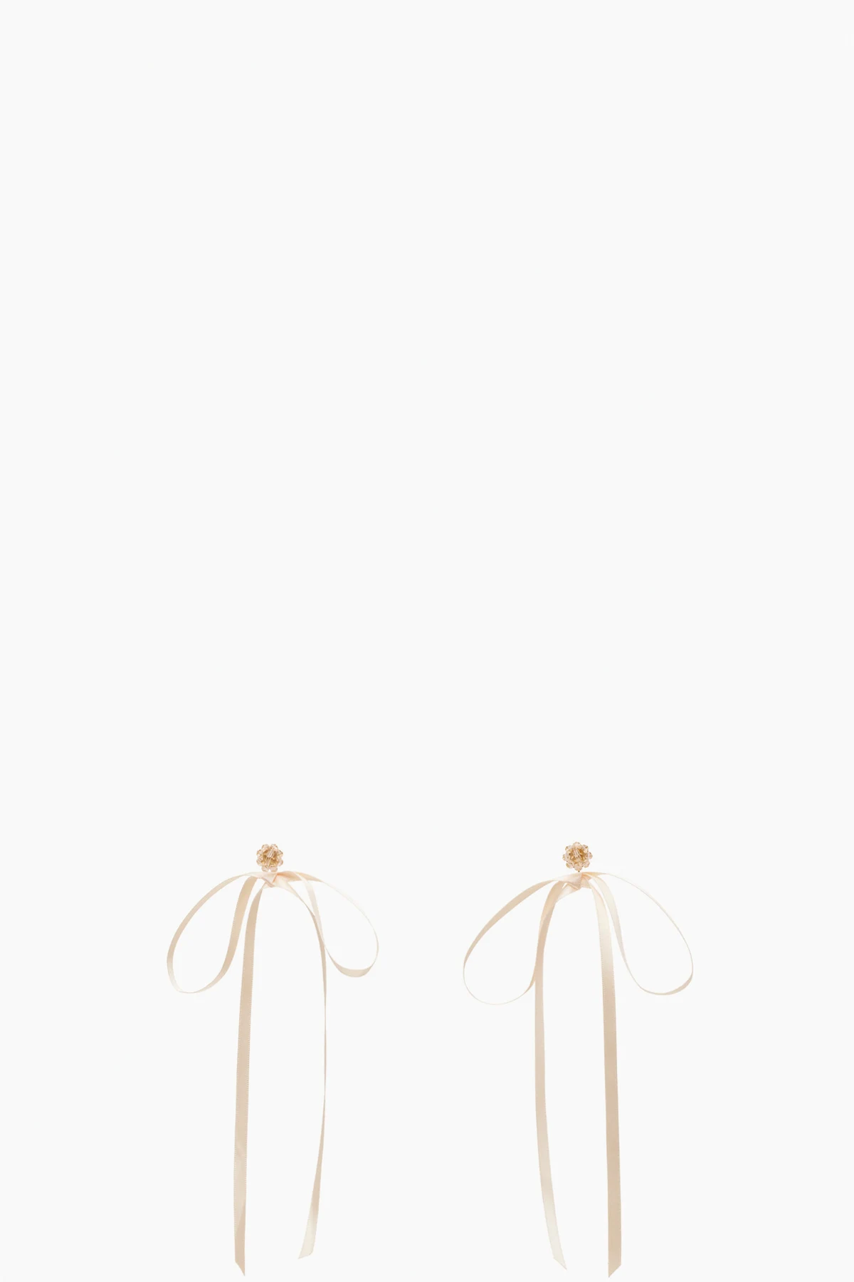 Pink Bow Ribbon Stud Earrings