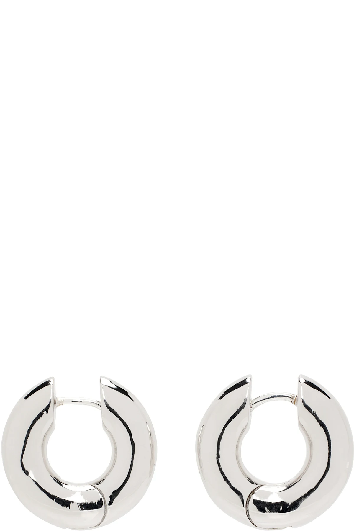 Silver Medium Terra Hoop Earrings