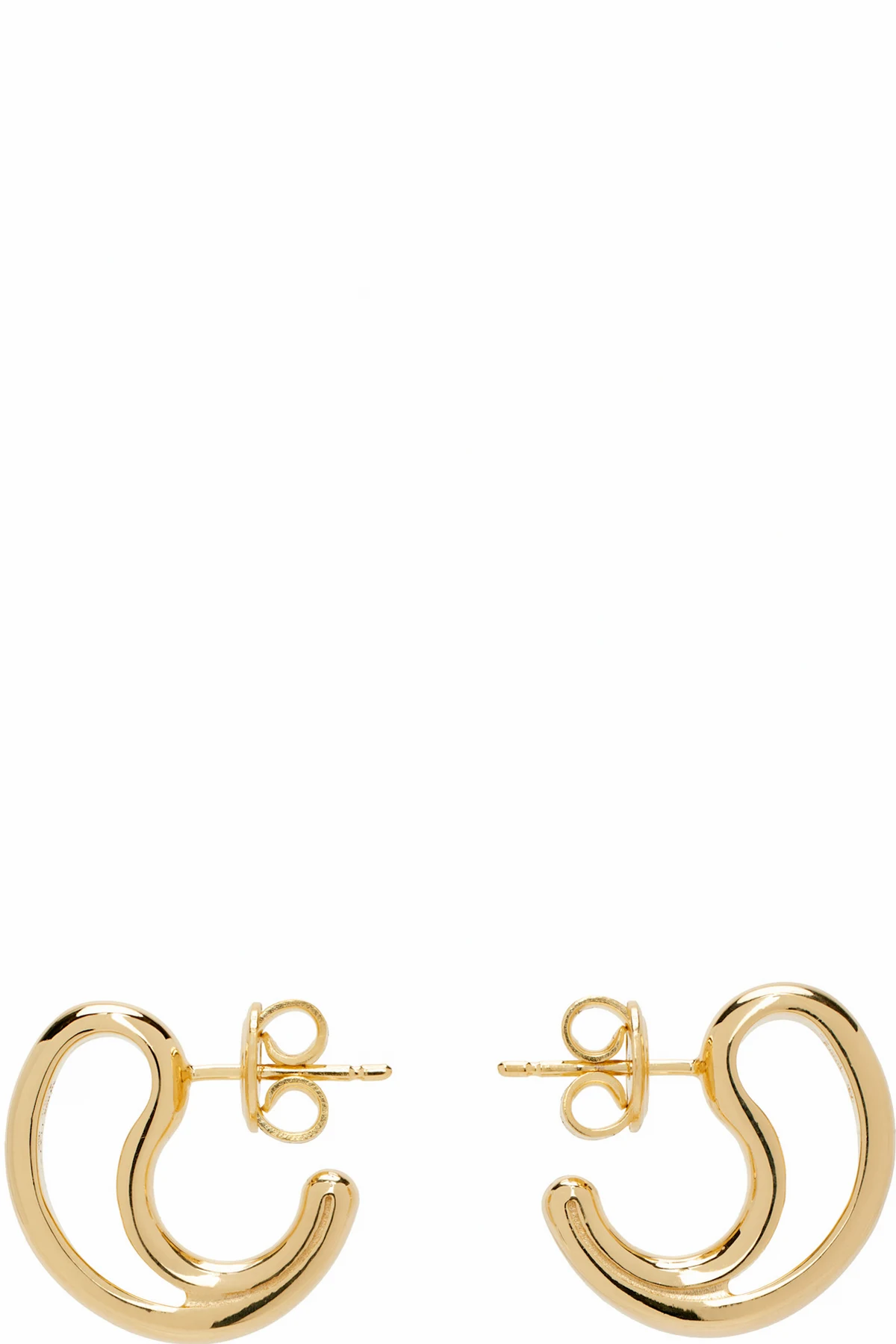 Gold Frills Small Earrings