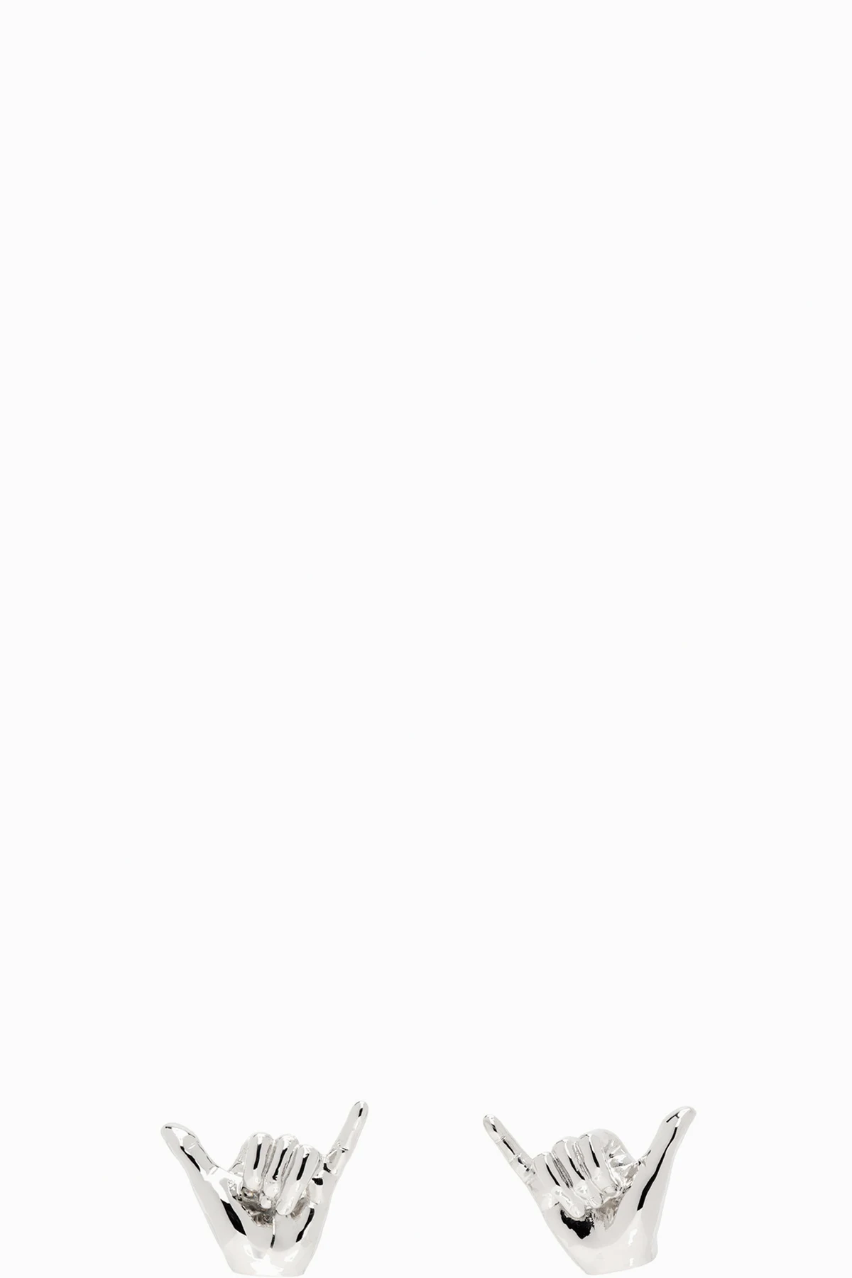 Silver Mini Shaka Earrings