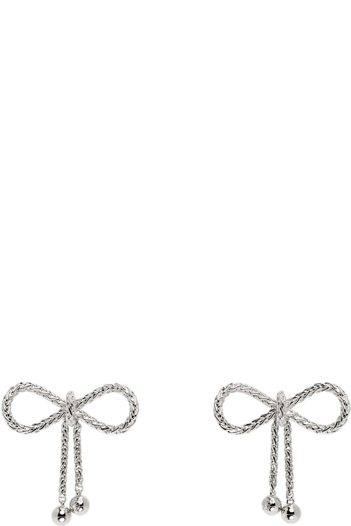 Silver Bows Earrings