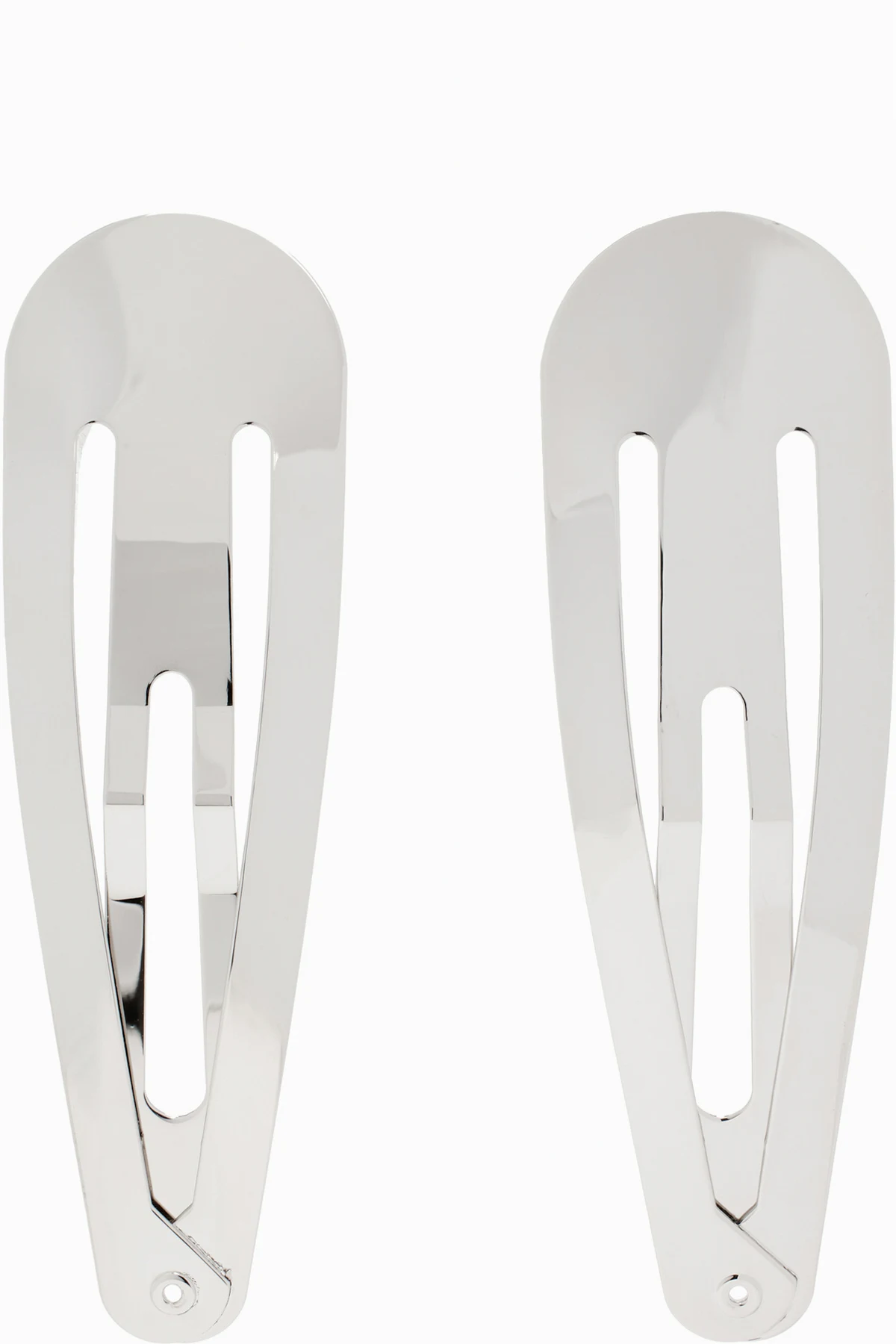 Silver Hair Clip Earrings