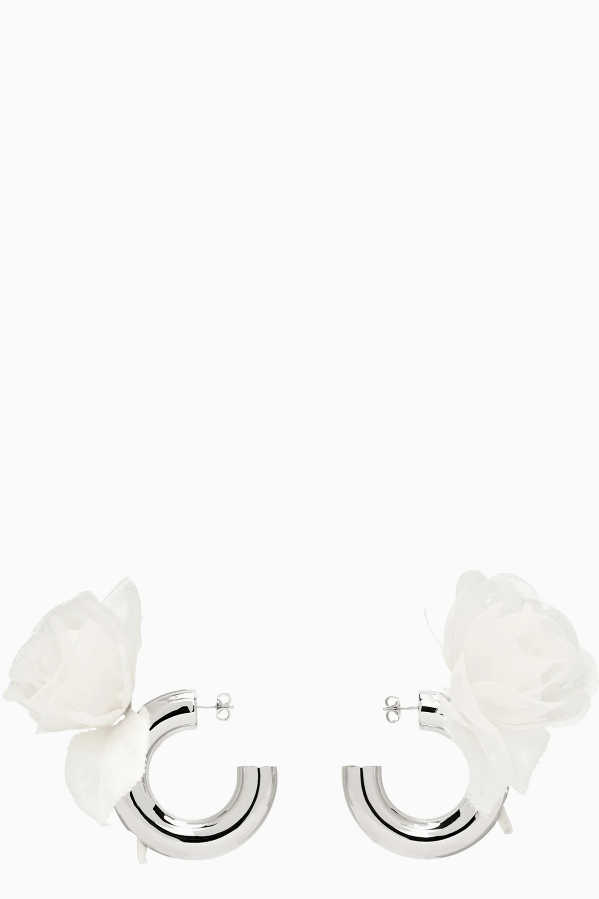 SSENSE Exclusive Bridal Capsule Flower Hoop Earrings