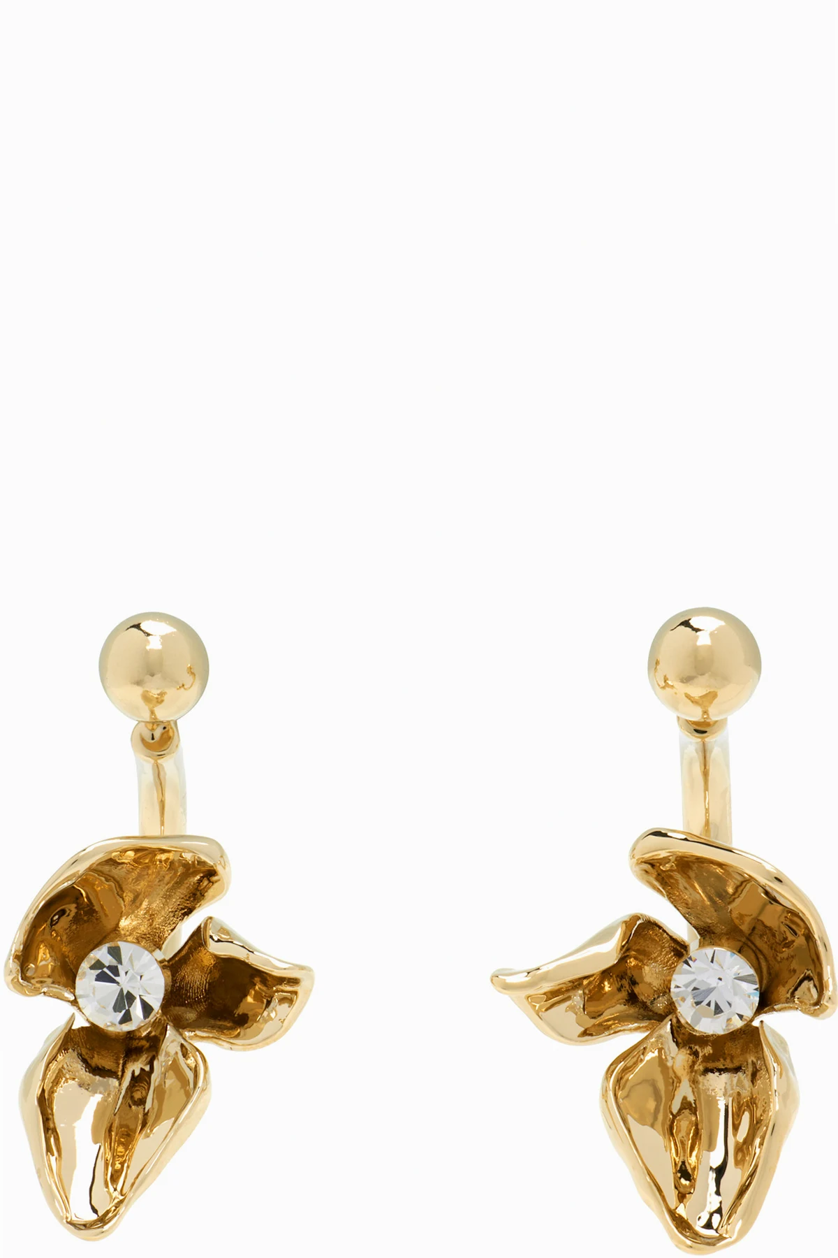 Small Flower Half Ring Earrings