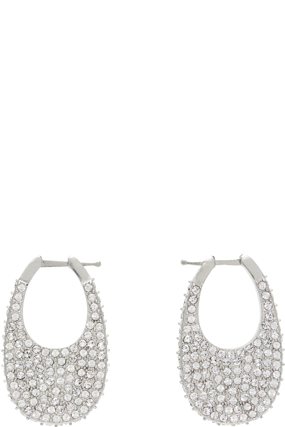Crystal-Embellished Medium Swipe Earrings