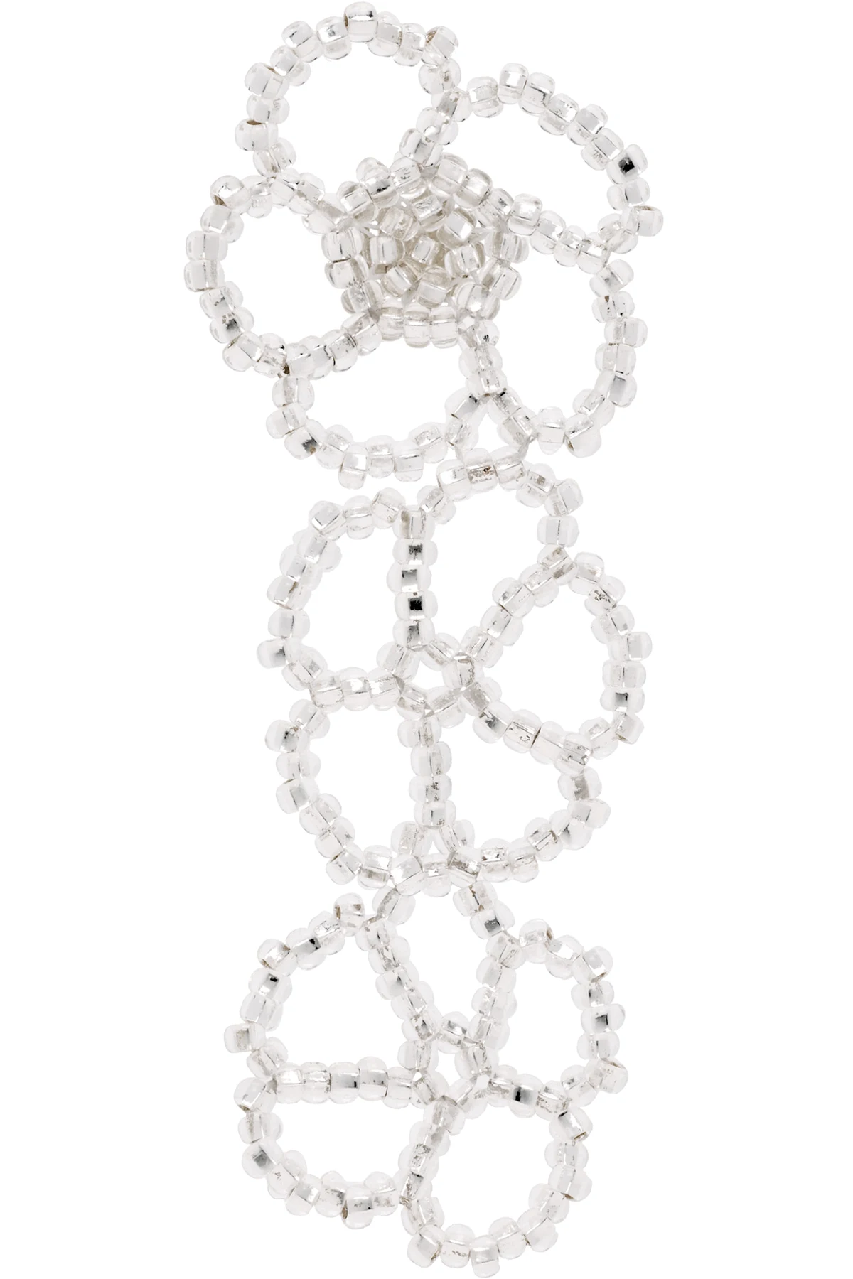 Triple Flower Ear Stick Single Earring