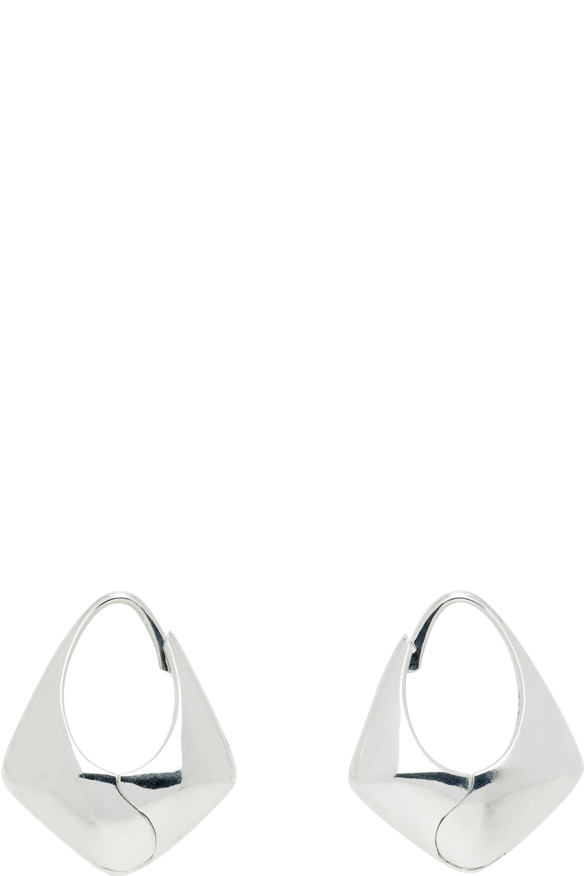 Large Pyramid Hoop Earrings