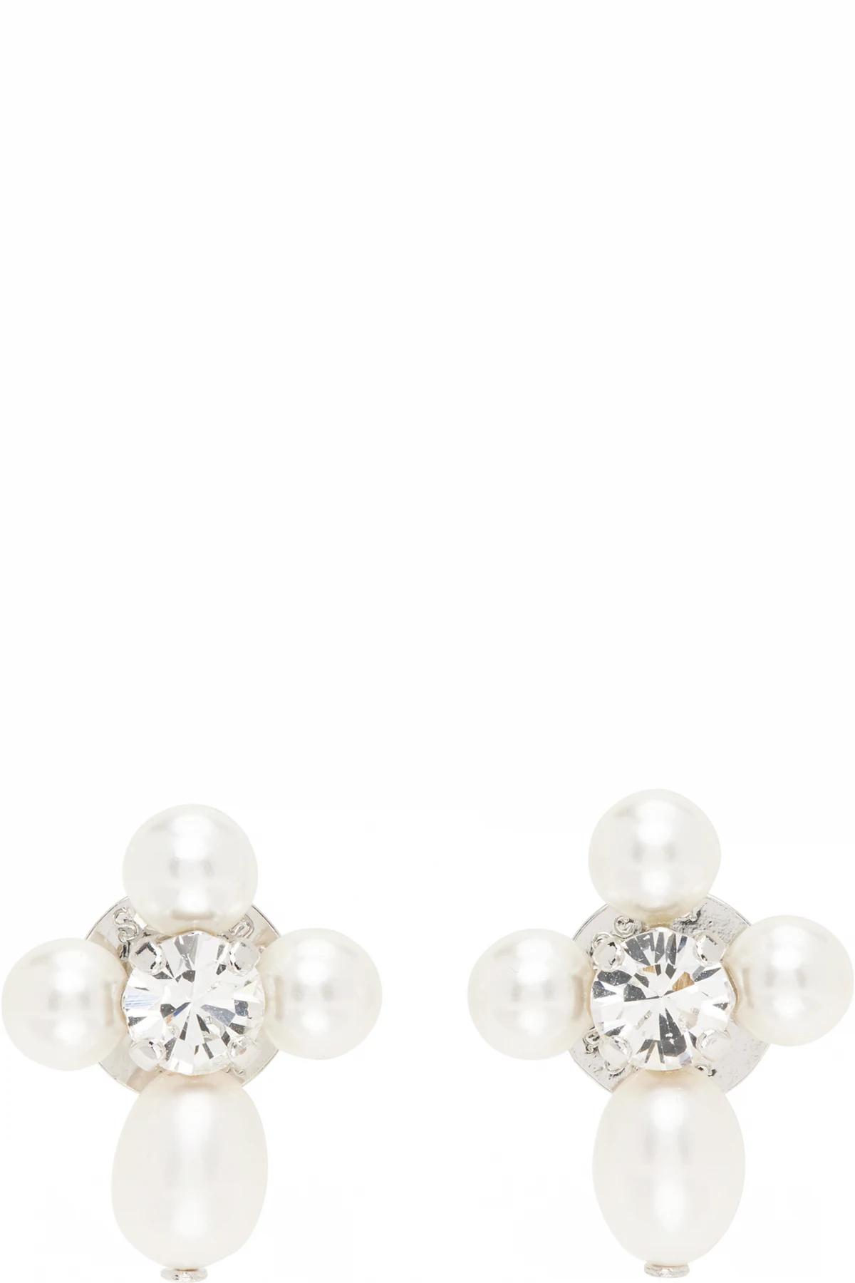 Pebble Pearl & Crystal Earrings