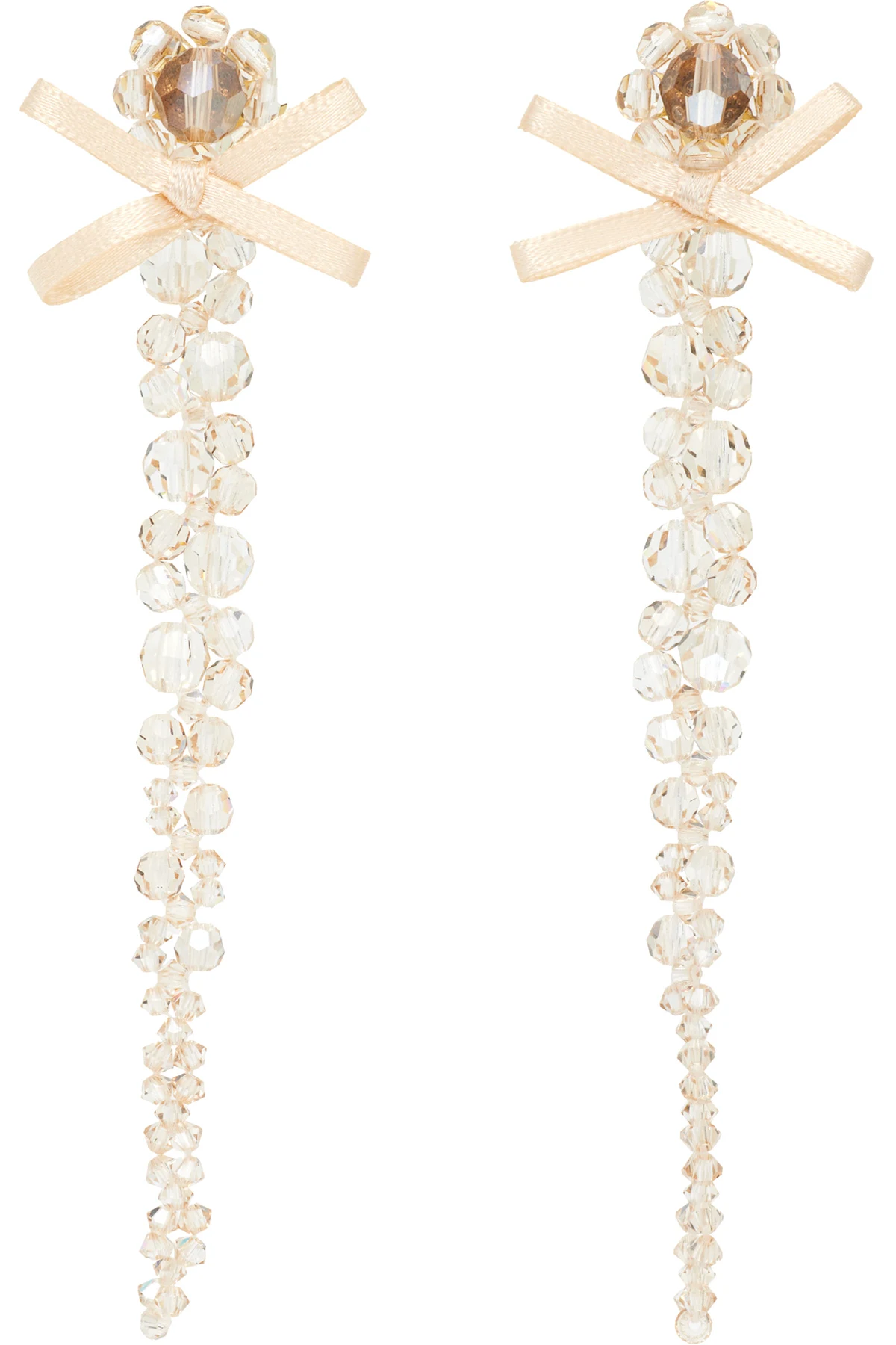 Petite Bow Drip Crystal Earrings