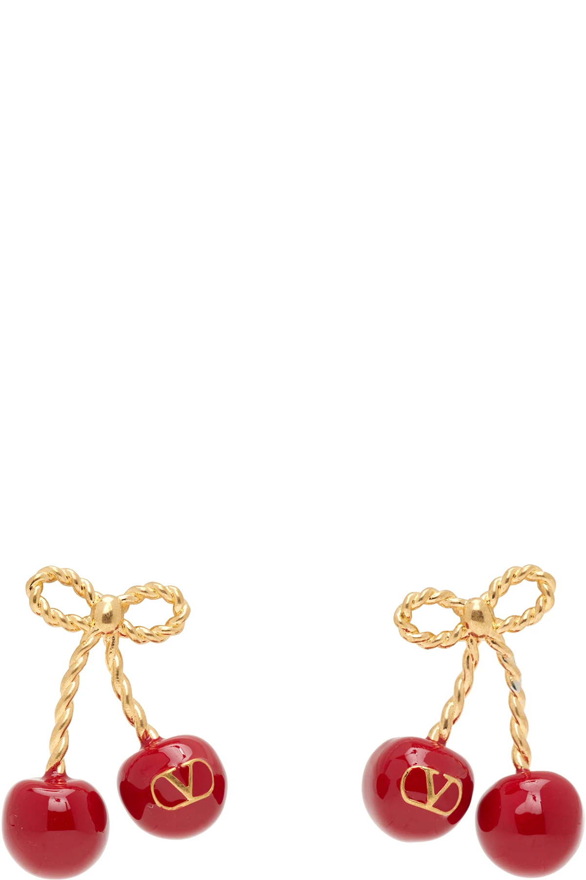 Cherryfic Metal & Enamel Earrings