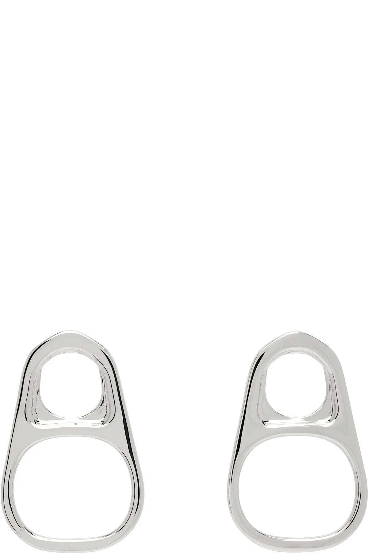 'The Silver-Toned Ring-Pull' Earrings