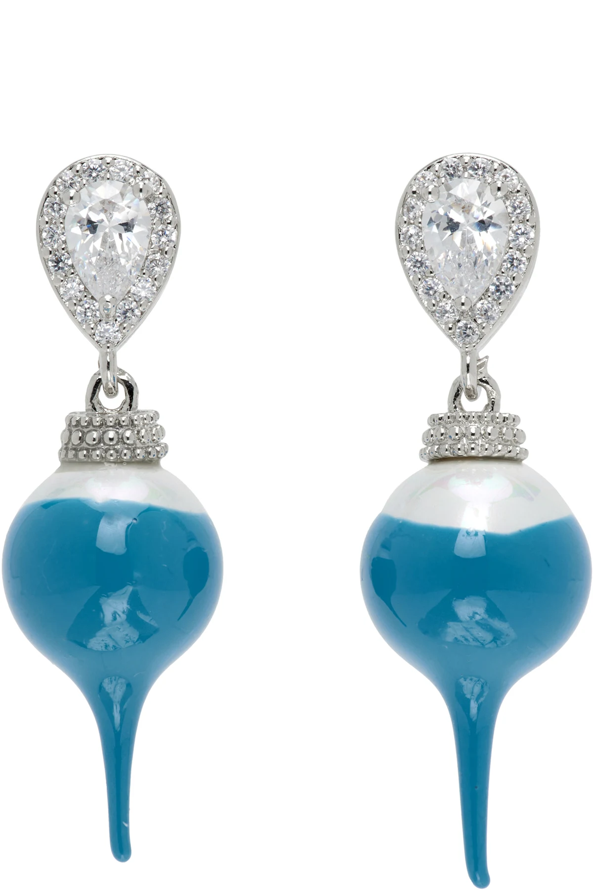 Faux-Pearl Drop Earrings