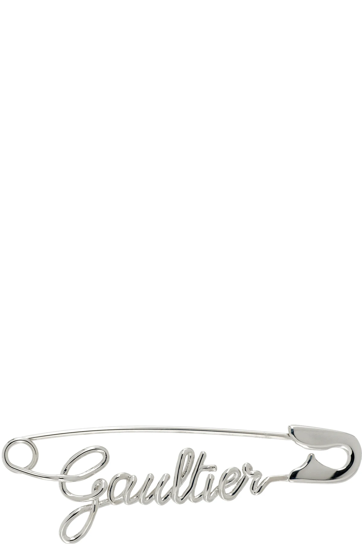 'The Silver-Tone Gaultier Safety Pin' Single Earring