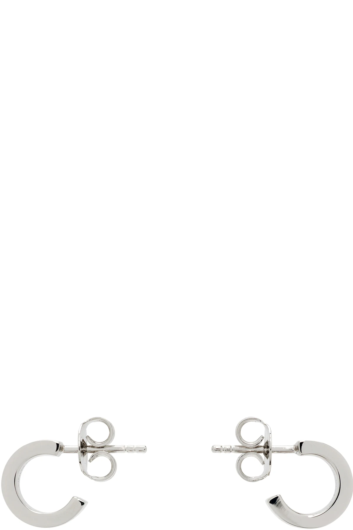 Numeric Minimal Signature Hoop Earrings