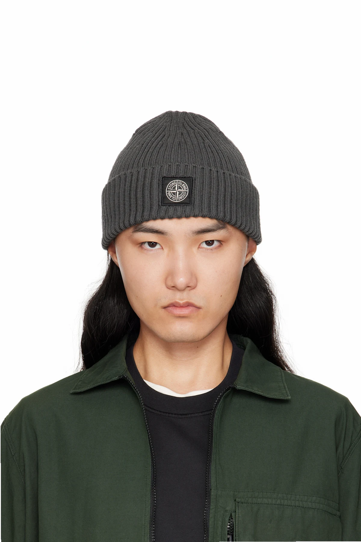 Gray N100002 Full Rib RWS Wool Beanie