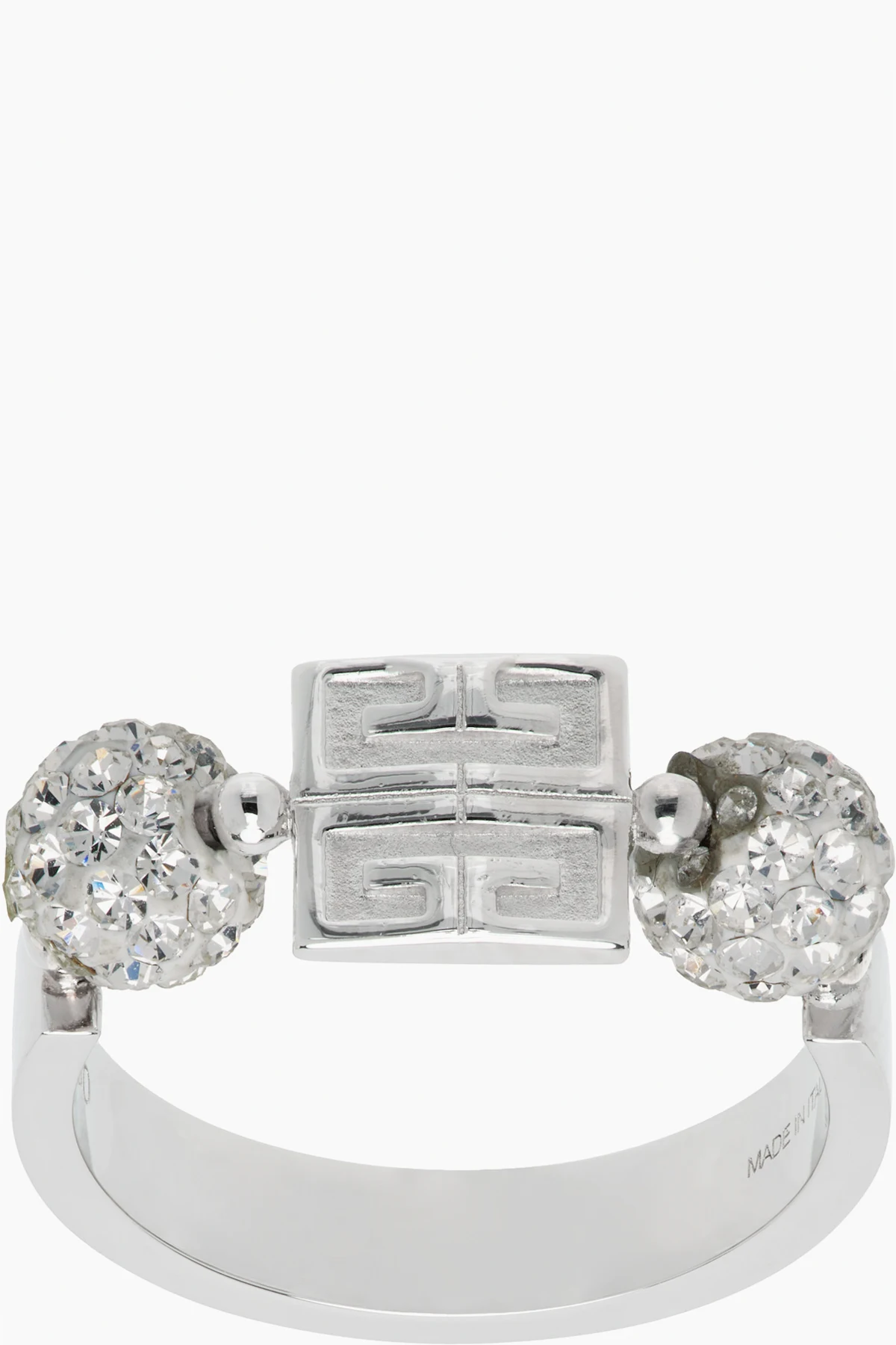 Silver 4G Metal & Crystal Ring