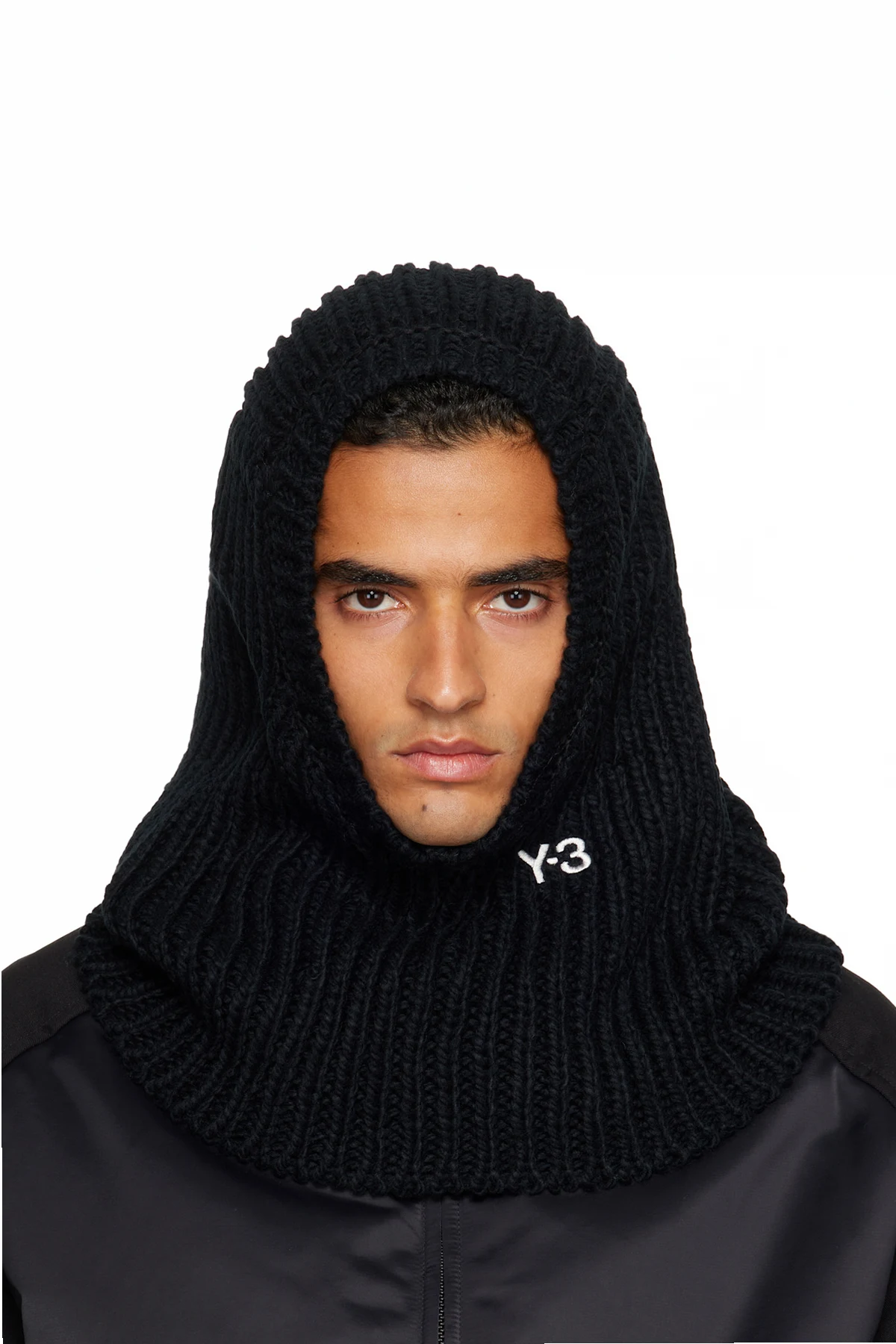 Black Knitted Hood Balaclava