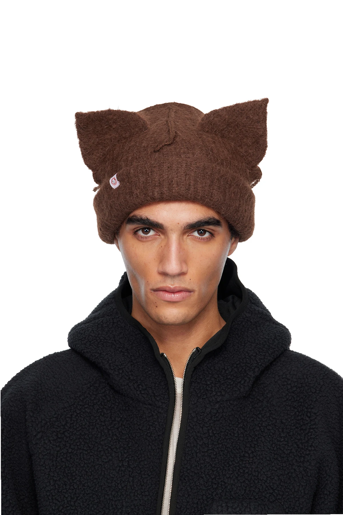 Brown Alpaca Chunky Ears Beanie